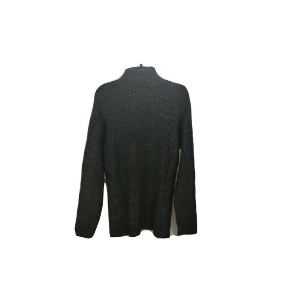 Charter Club Womens Sweater M Black Cowl Neck - Picture 3 of 13